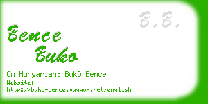 bence buko business card